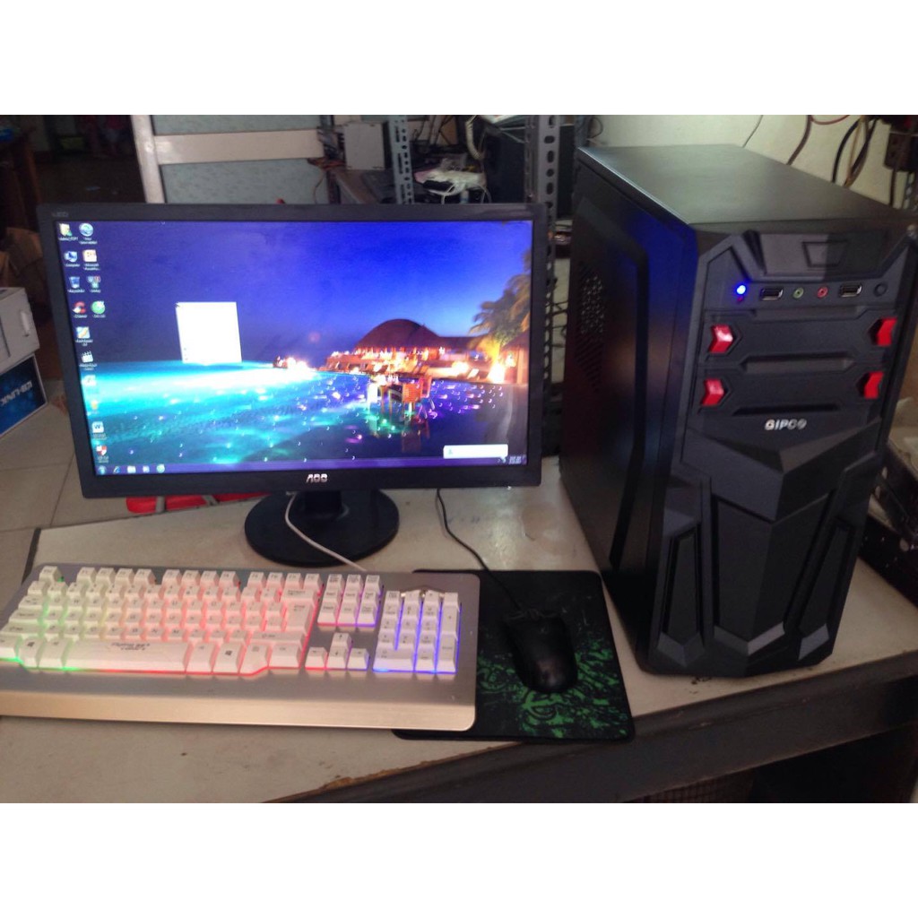 bộ máy tính như hình (Intel Pentium G3250 3.2Ghz, RAM 4GB, HDD 500GB, VGA GTX 730/2Gb , Window 10, màn hình 20 inch) | BigBuy360 - bigbuy360.vn