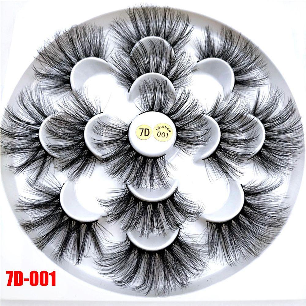 CACTU Set 7 Cặp Lông Mi Giả SKONHED Dày 25mm Trang Điểm Thời Trang
