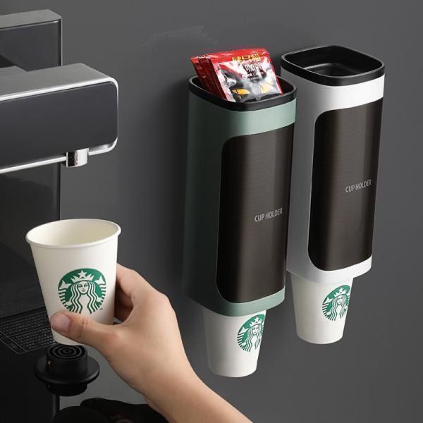Giá Đỡ Cốc Giấy Bằng Nhựa Ổn Định Chống Bụi Dễ Dàng Mang Theo