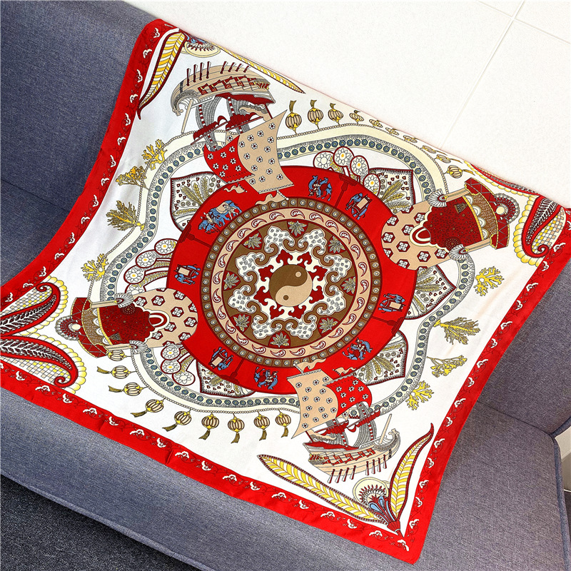 Khăn Choàng Vuông 90x90cm Thời Trang Hàn Quốc Cho Nữ