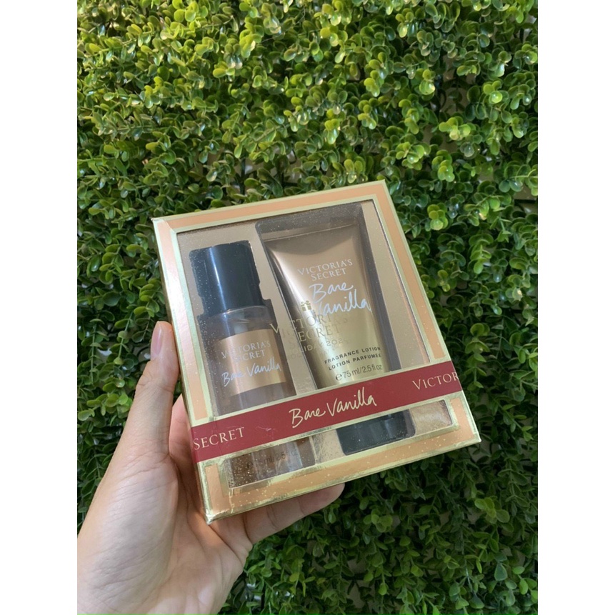 Bộ Quà Tặng Xịt Thơm Và Dưỡng Thể VICTORIA'S SECRET Mini Mist Lotion Gift Set 75ml x 2