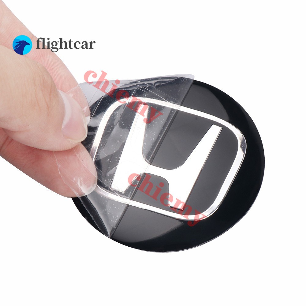 HONDA Bộ 4 Miếng Dán Trang Trí Trục Bánh Xe Hơi 56mm Cho civic city Mugen