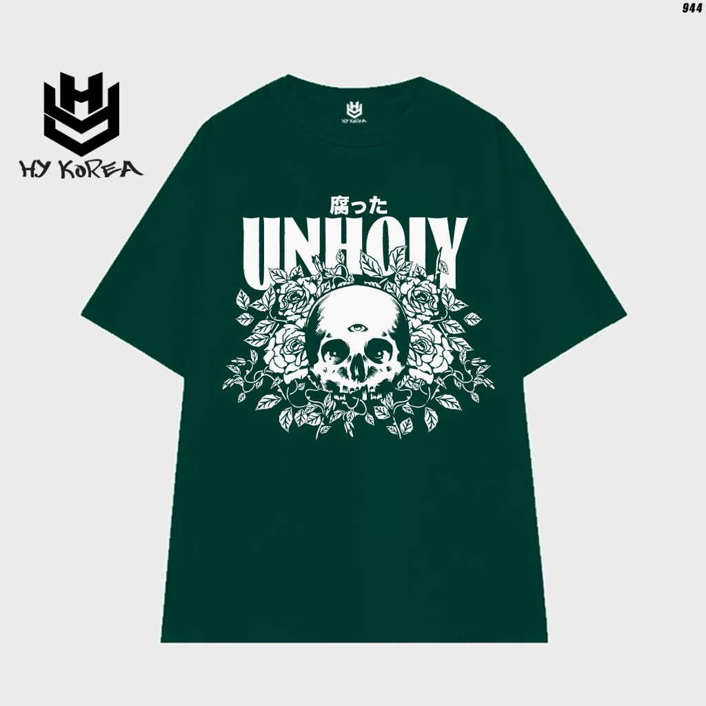 Áo Thun Nam Đầu lâu Unhoiy 944 Tay Lỡ Cotton 100 Form Rộng HY KOREA