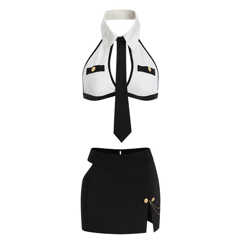 Cospay Nữ Cảnh Vệ Khoét Ngực Giọt nước Nóng Bỏng Sexy MS1585 [CWEAR.SEXY_ĐỒ NGỦ &amp; NỘI Y CAO CẤP]