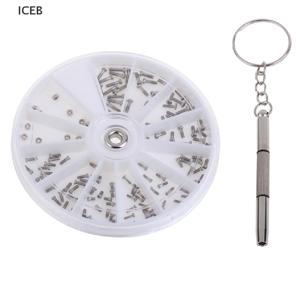 Ic 120 Chiếc / Hộp Ốc Vít Mắt Kính Bằng Thép Không Gỉ Các Loại Với Tua Vít Nhỏ my