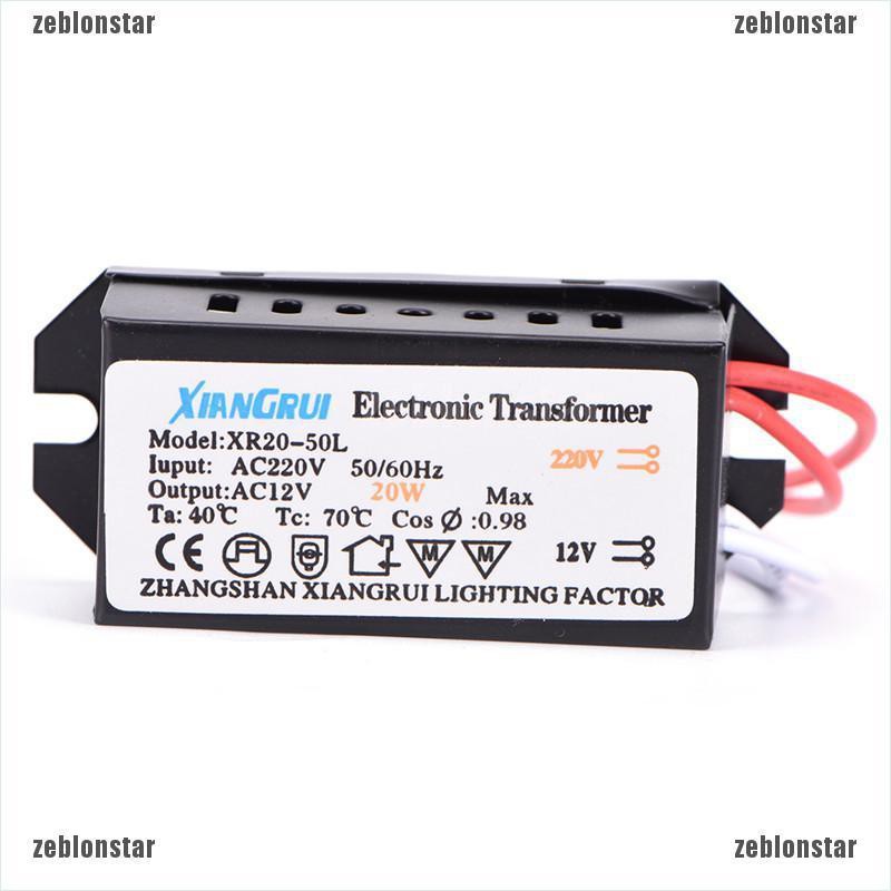 Máy biến áp điện tử 20W AC 220V sang 12V có đèn LED cao cấp
