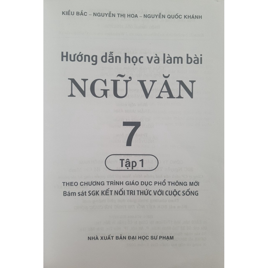 Sách - Hướng dẫn học và làm bài Ngữ Văn 7 tập 1 (Bám sát SGK Kết Nối)