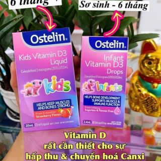 combo cặp đôi Ostelin kids Vitamin d3 ( mẫu mới)