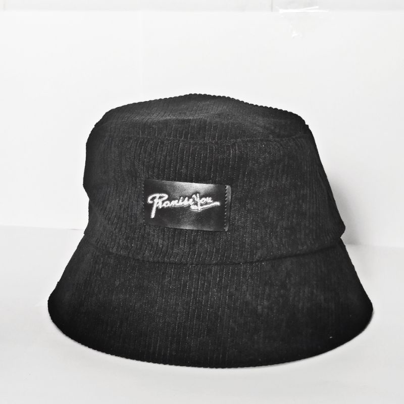Mũ bucket vành cụp - Nón tai bèo thêu PROMISSYOU chất nhung tăm cao cấp form unisex nam nữ