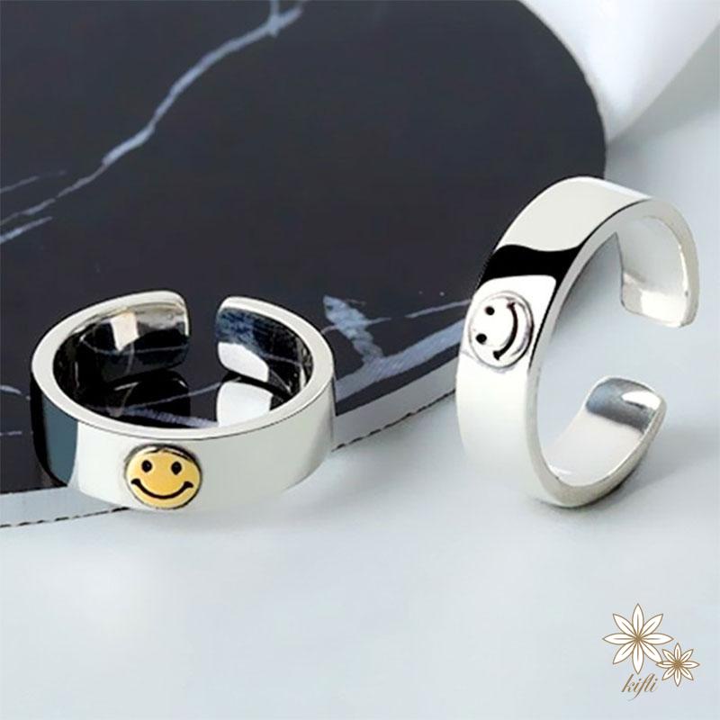 Nhẫn hở hình mặt cười thời trang cho cặp đôi（quà tặng ngày thiếu nhi）