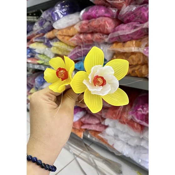 Set vật liệu hoa lan đá pha lê, hoa Handmade trang trí nhà cửa