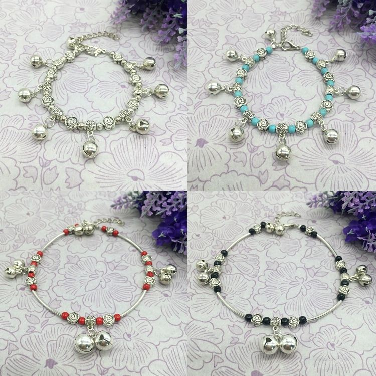 Lắc Chân Mạ Bạc Phong Cách Bohemian