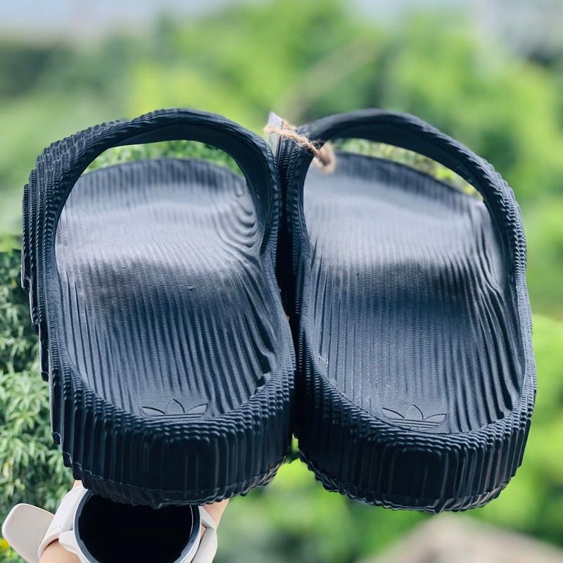 Dép ADILETTE 22 😍 Freeship + Box hãng + form chuẩn♥️ Dép đúc DAS nguyên khối quai ngang nam nữ chất xin, Màu đen