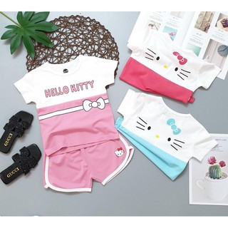 Sét bộ thun bé gái hello kitty
