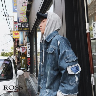 ÁO KHOÁC JEANS MIX HOODIE #258