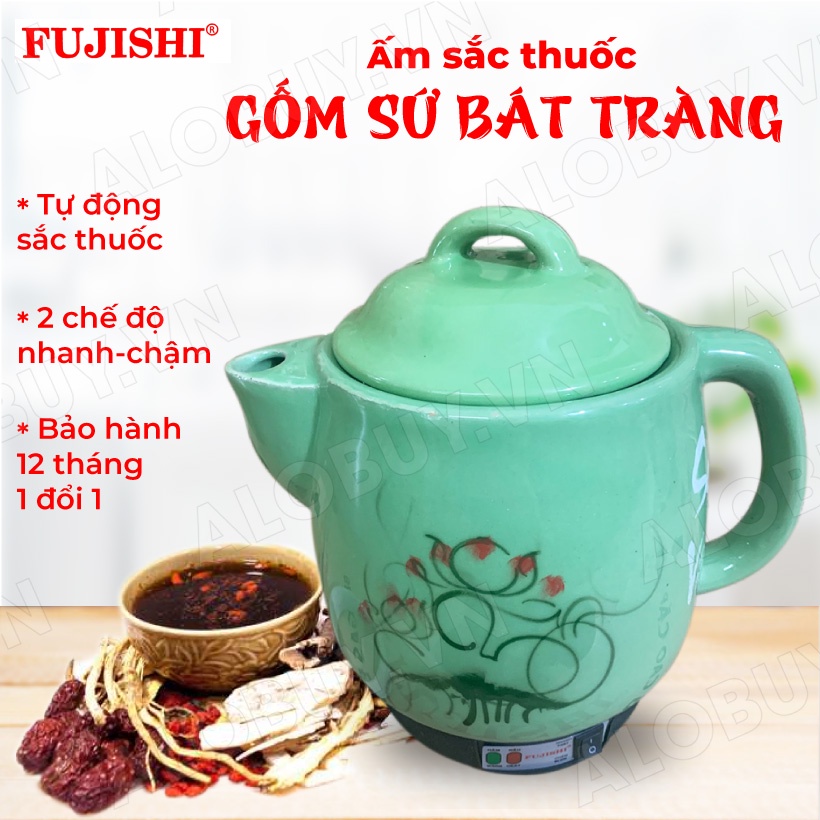 Siêu sắc thuốc GỐM SỨ BÁT TRÀNG Fujishi 3.2 lít HK-33B - [ HỎA TỐC ] - Ấm thuốc điện nấu tự động ngắt