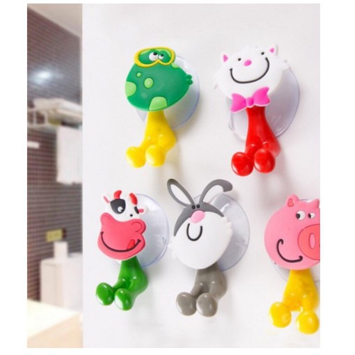 Móc Hít Tường Treo Bàn Chải, Treo Đồ Hình Thú Cute - Kẹp Bàn Chải Đánh Răng