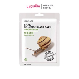 Mặt Nạ Lebelage Snail Solution Mask Pack Elastic Hardening Chiết Xuất Từ Ốc Sên 25g