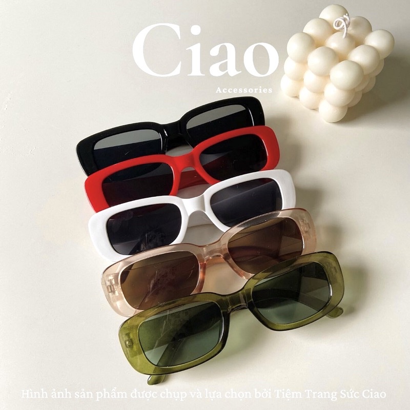 Kính mát/ Kính thời trang thiết kế bản vuông mã 01 phong cách Ciao accessories