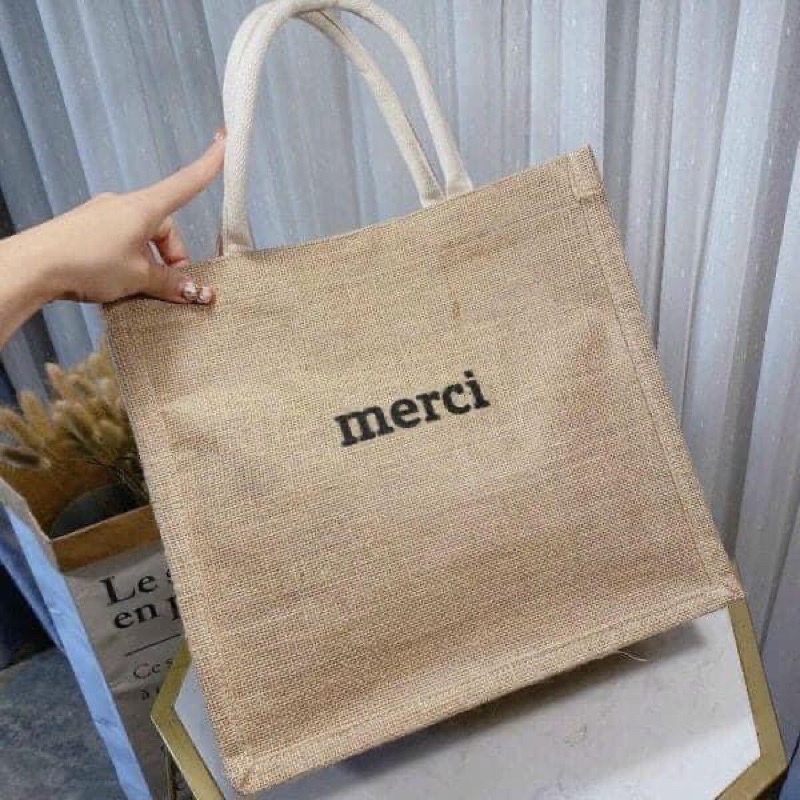 Túi cói Merci du lịch hè siêu chất cho bạn nữ phong cách