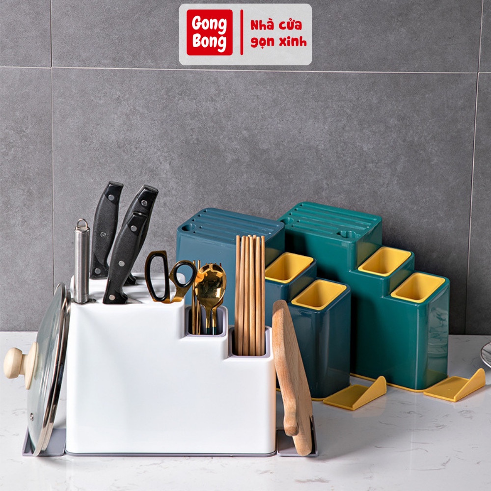 Kệ đựng đồ nhà bếp cài dao thớt đũa vung nồi đa năng nhựa PP cao cấp