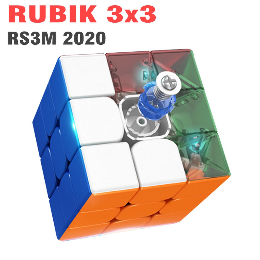 Đồ chơi Rubik 3x3 RS3M 2020 bằng nhựa cao cấp và Nam Châm 3 Tầng Stickerless