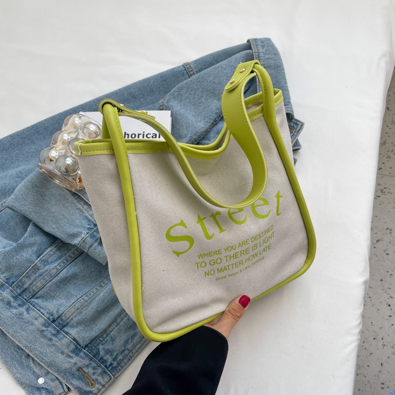 Túi Đeo Vai Vải canvas Dung Tích Lớn Thời Trang Cho Bạn Gái
