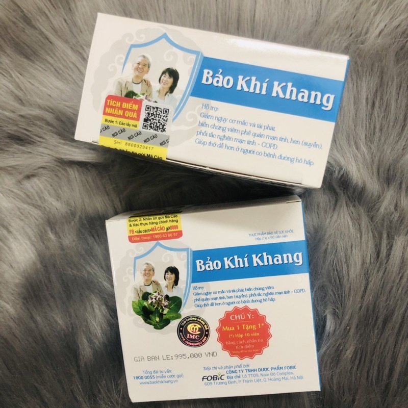 TEM TÍCH ĐIỂM TẶNG 1 HỘP 10 VIÊN - BẢO KHÍ KHANG HỘP 120 VIÊN - HỖ TRỢ HÔ HẤP, BỔ PHỔI, GIẢM HO, ĐÀM, HEN SUYỄN
