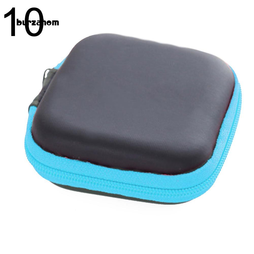 Túi đựng tai nghe mini khóa kéo hình chữ nhật/ vuông nhỏ xinh và tiện lợi