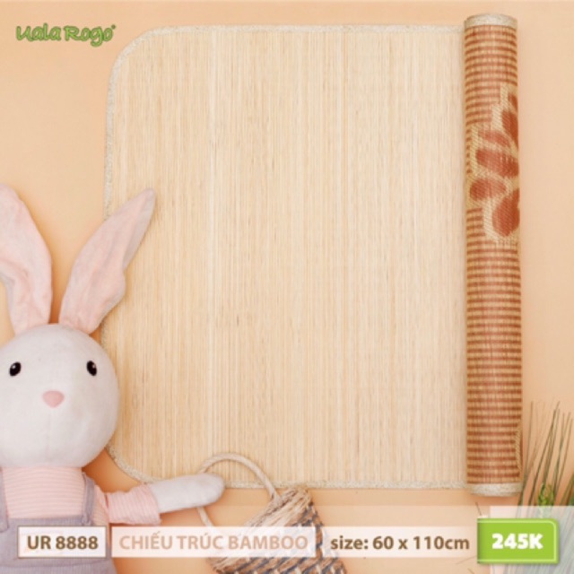 [CHÍNH HÃNG] Chiếu trúc Bamboo bo viền Uala Rogo (60*110cm)