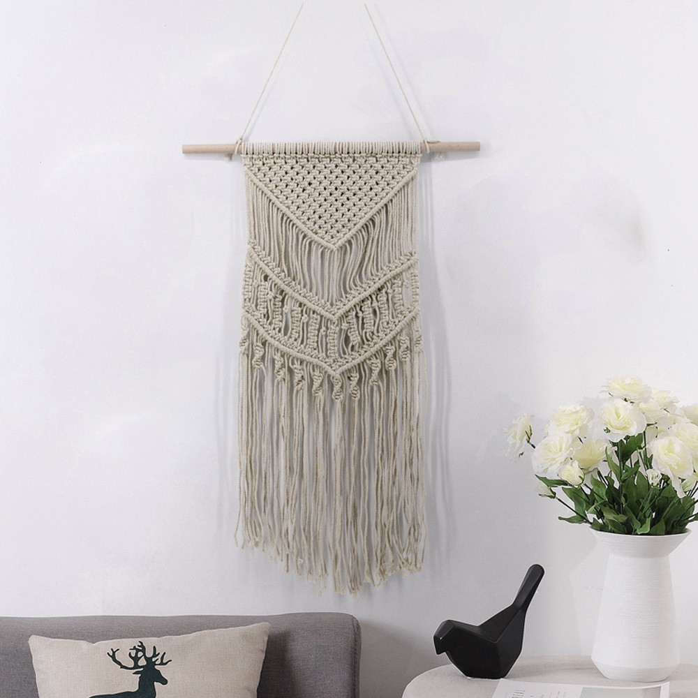 Macrame - Rèm treo tường hoạ tiết trang trí sang trọng nhà cửa, homestay phong cách Boho