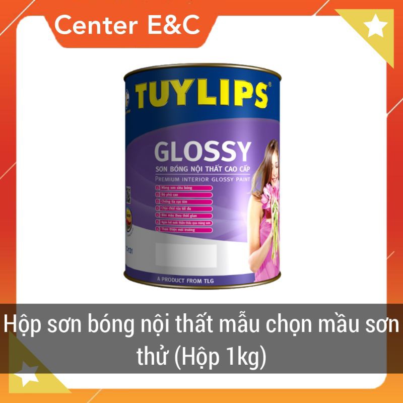 Sơn Bóng Lộng Lẫy Tường Trong Nhà Tuylips Glossy Hộp 1L - Sơn Mầu và Sơn Trắng Cao Cấp Phòng Trong Nhà GL1L [CEC Store]