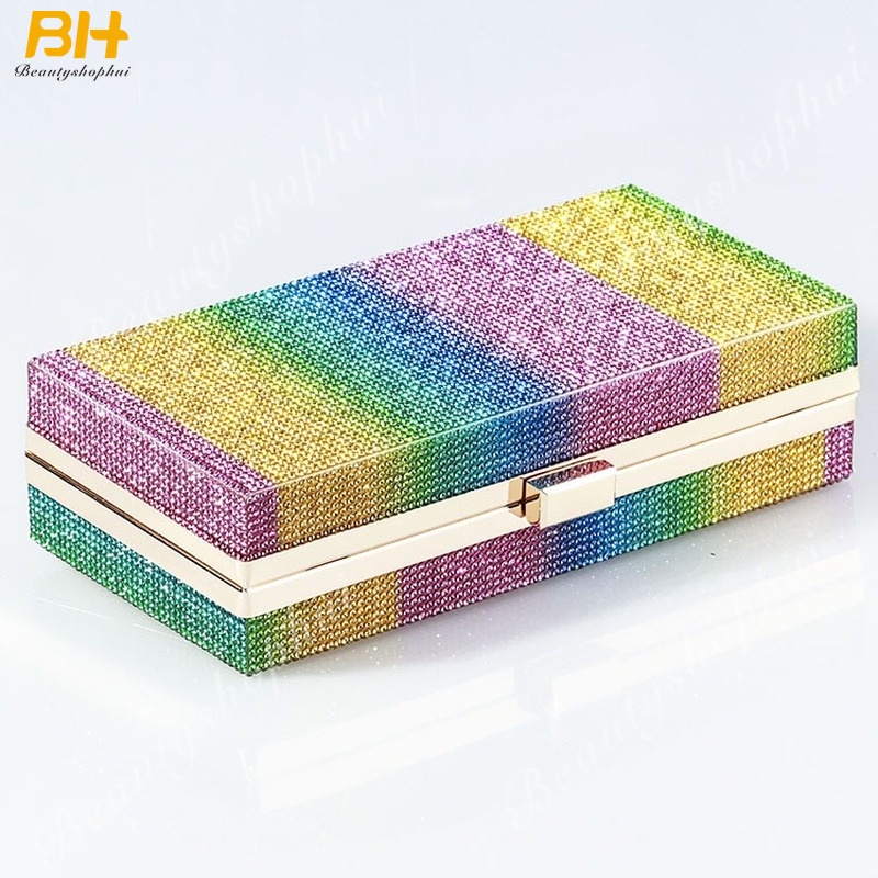 Ví Cầm Tay Dự Tiệc Thiết Kế Mới Đính Đá Cao Cấp Thời Trang Theo Phong Cách Âu Mỹ Cho Nữ