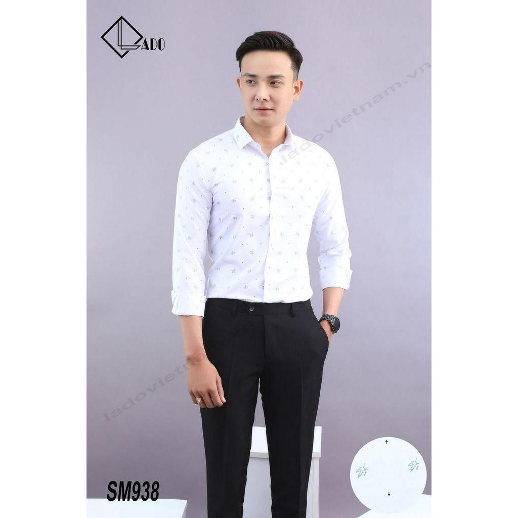 Áo sơ mi bamboo hoạ tiết lá phong dài tay không nhăn LADO 938