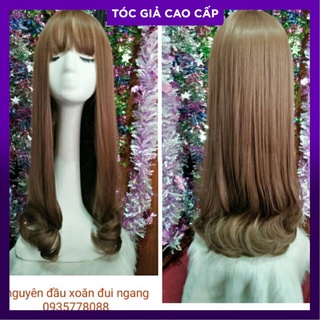 Tóc giả cao cấp xoăn đui ngang