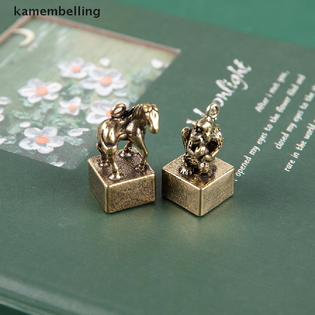 Kamembelling Móc Chìa Khóa Bằng Đồng Thau Trơn Chất Lượng Cao Mặt Hình Cung Hoàng Đạo Trung Quốc Sáng Tạo Phù Hợp Với Bàn Làm Việc