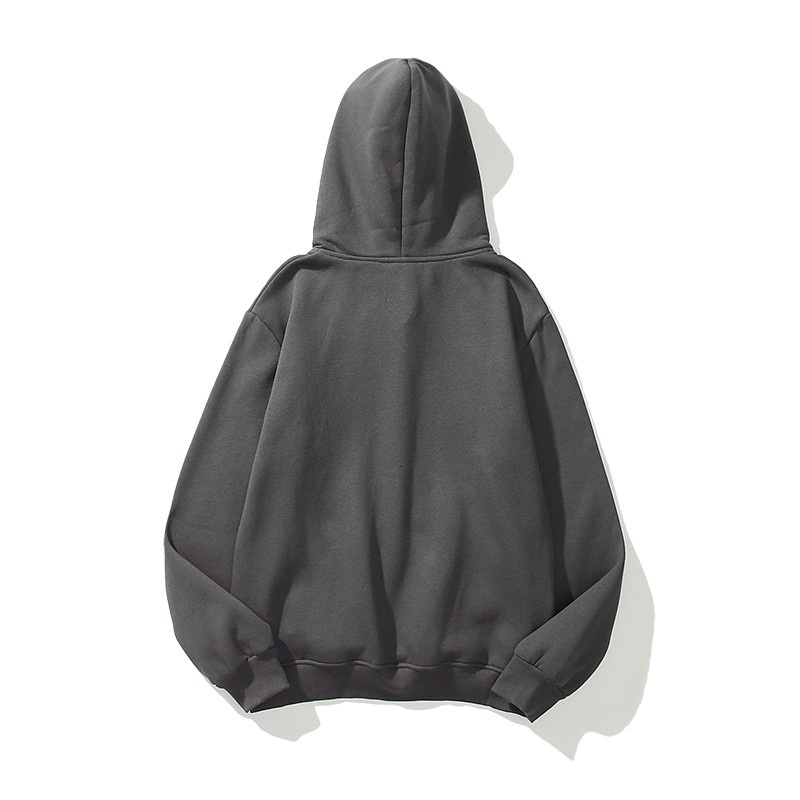 Áo hoodie tay dài bằng cotton phối nhung phong cách thể thao thời trang cho nam và nữ