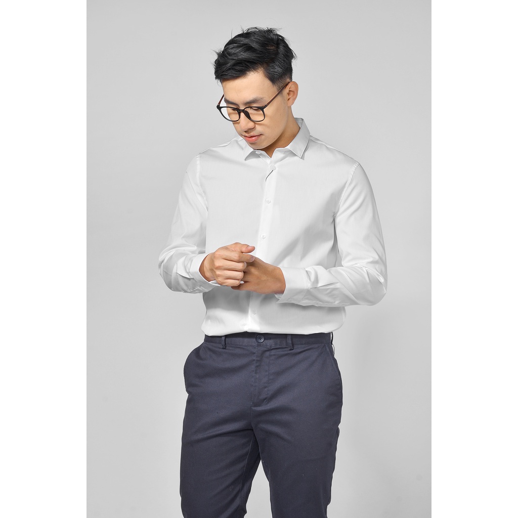 Áo Sơ Mi Nam Tay Dài Cổ Thường Form Fitted - Routine 10F20SHL006