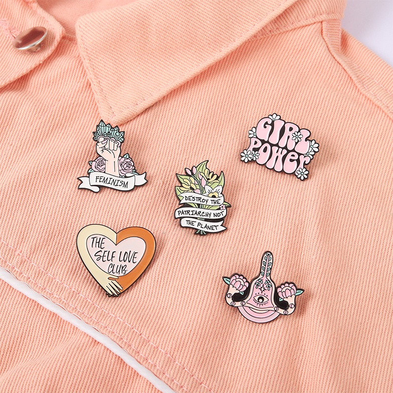 Ghim Cài Áo Hình Bộ Xương / Hoa / Bướm / Trái Tim Tráng Men Xinh Xắn Cho Bé