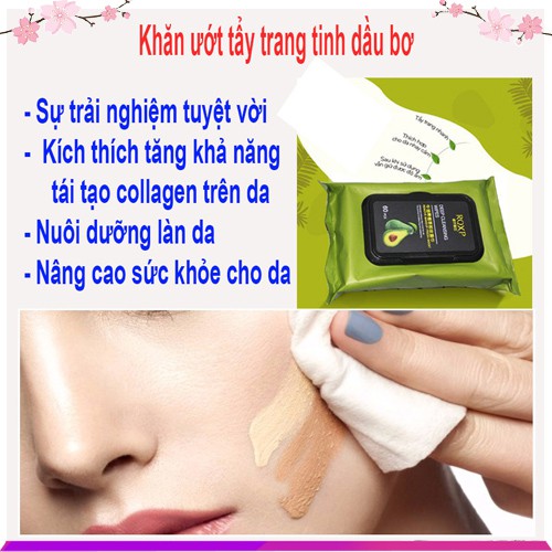 Khăn Ướt Tẩy Trang Tinh Dầu Bơ | BigBuy360 - bigbuy360.vn