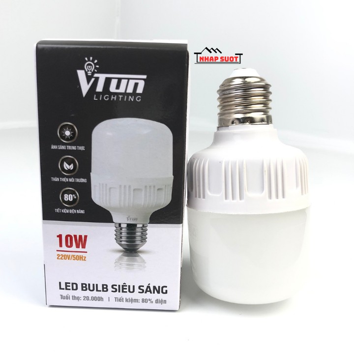 Bóng đèn Led VTUN LIGHTING 5w, 10w, 15w , 20w, 30w tiết kiệm điện, dùng đui xoáy e27, bảo hành 12 tháng