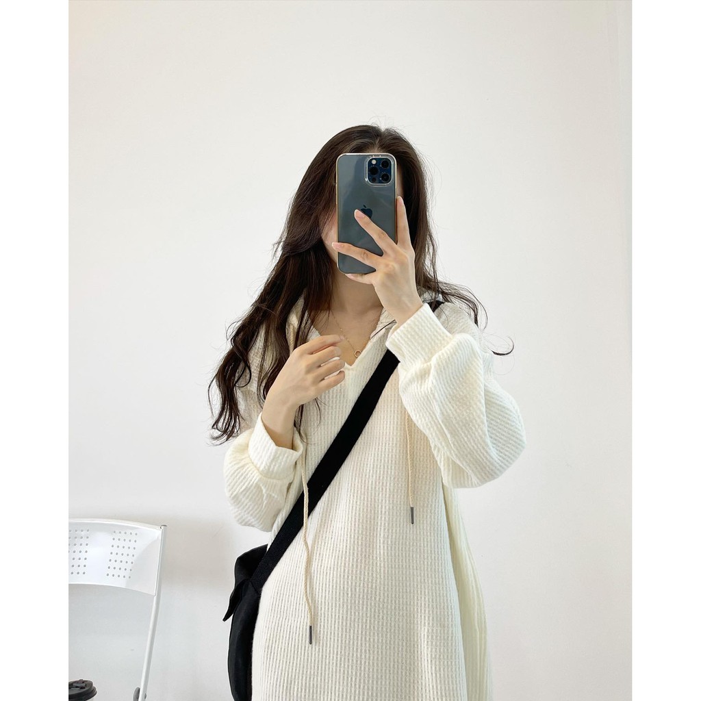 (FEREESHIP) Đầm suông len tổ ong hàng quảng châu Miho house | BigBuy360 - bigbuy360.vn