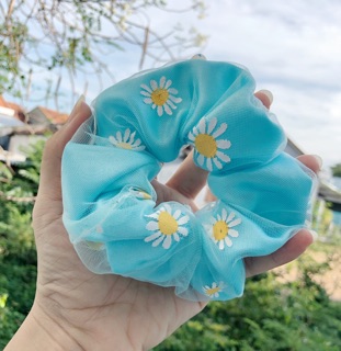 Dây buộc tóc lưới cúc in 2 lớp