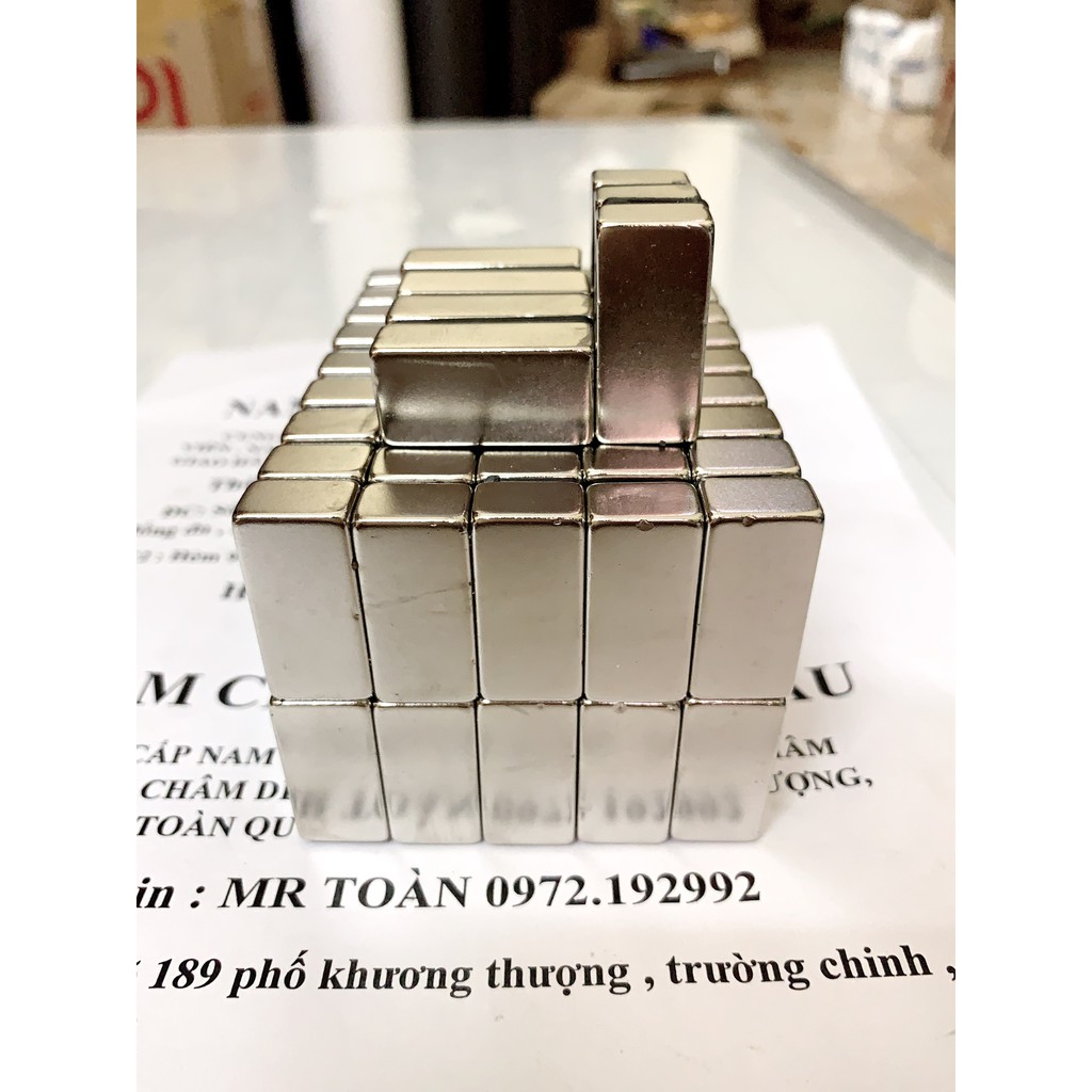 Nam Châm Chữ Nhật 30x15x10mm Mạ niken N50