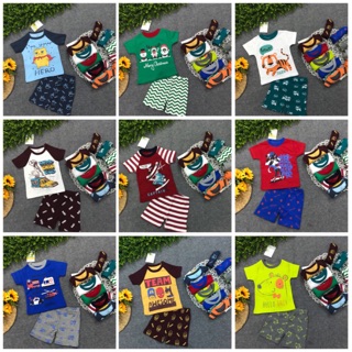 Set 4 bộ tay ngắn bé trai