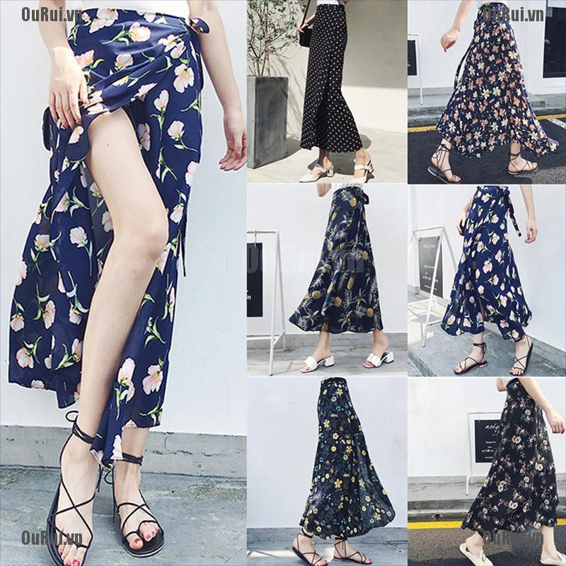 Chân Váy Dài Thời Trang retro Xinh Xắn Dành Cho Nữ