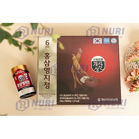 [Chính Hãng] Cao Hồng Sâm Hàn Quốc ( Cao Hồng Sâm Linh Chi Hàn Quốc) Hộp 2 lọ x 240gr