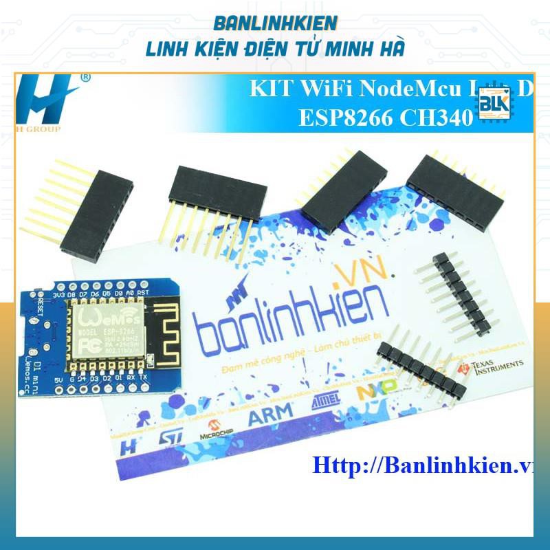 Mạch KIT WiFi NodeMcu Lua D1 ESP8266 CH340