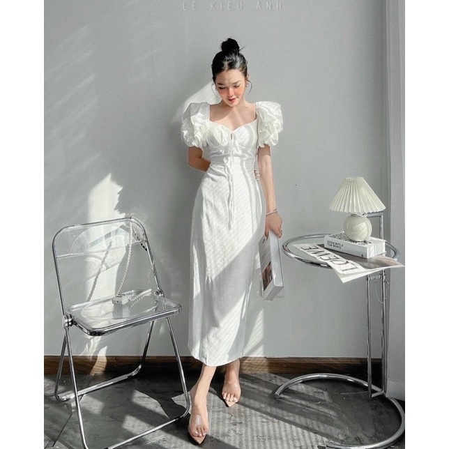 Đầm xô hoa chìm tay bo,phom baby doll xinh lắm nè