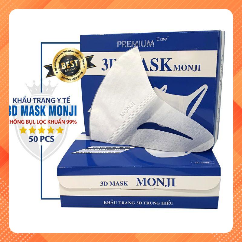 Khẩu trang 3D Mask Monji công nghệ dập Nhật Bản hộp 50 cái